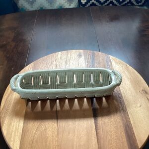 Vintage Parmentier Studio Pottery Woven Cracker Basket North Carolina